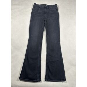PAIGE High Rise Laurel Canyon Flare Jeans Dark Wash Size 28